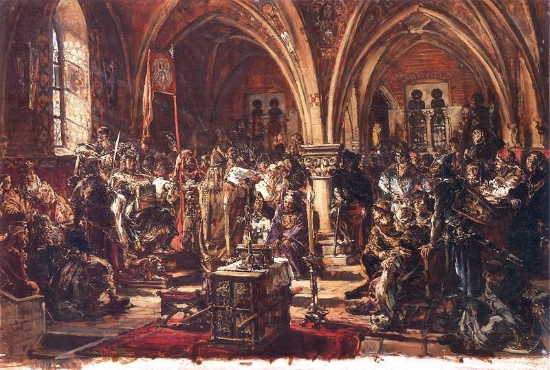 Jan Matejko The First Sejm in leczyca. Recording of laws. A.D. 1182. France oil painting art